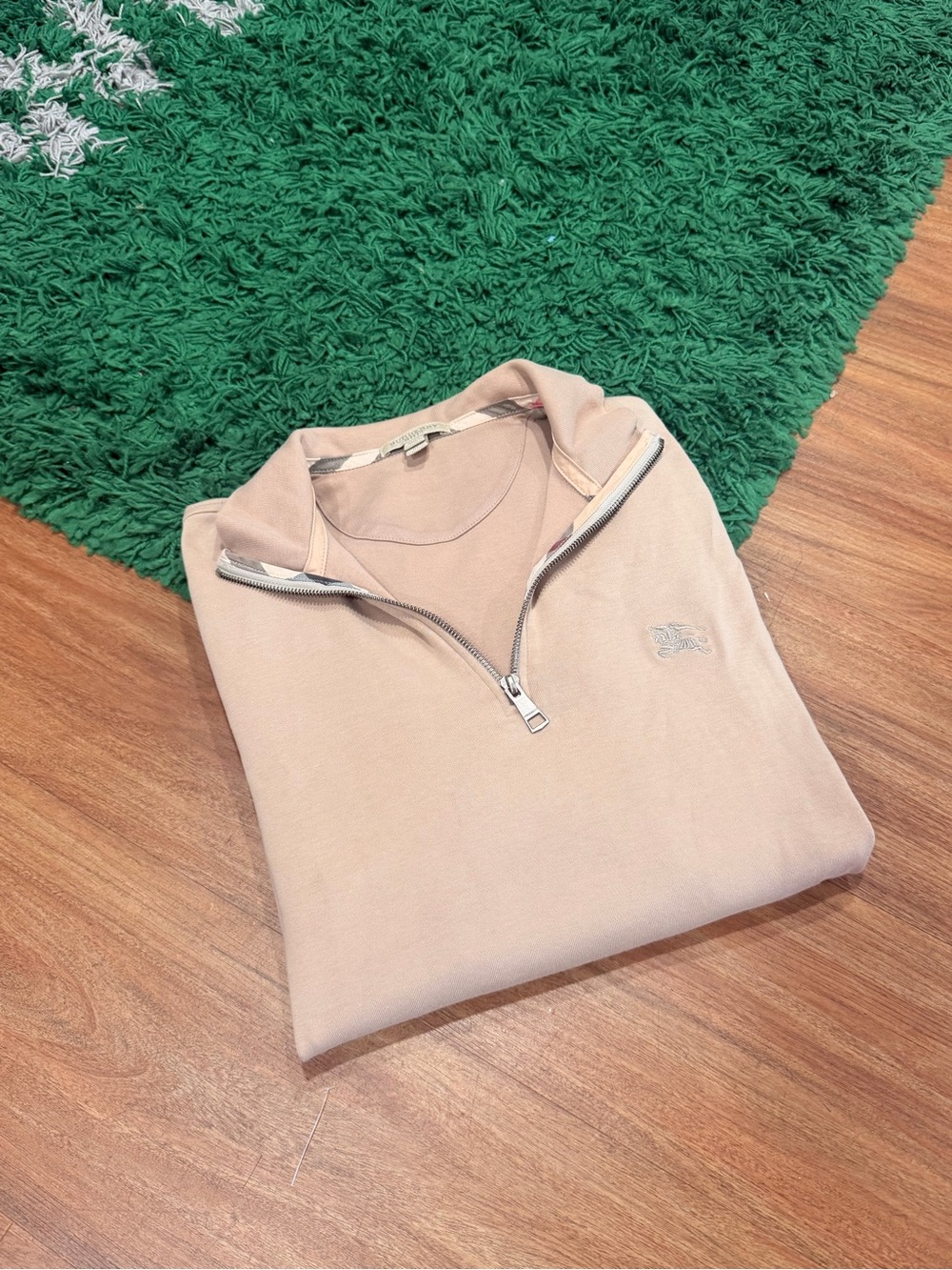 Burberry - Quarter Zip - Beige - Size M - Preowned